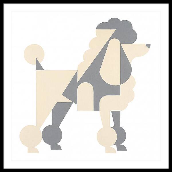 Poodle In Minimalist Style