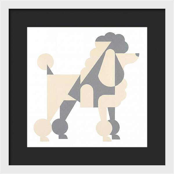 Poodle In Minimalist Style