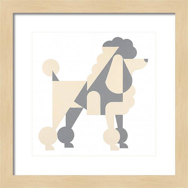 Poodle In Minimalist Style