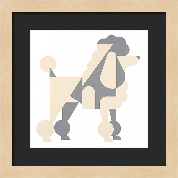 Poodle In Minimalist Style
