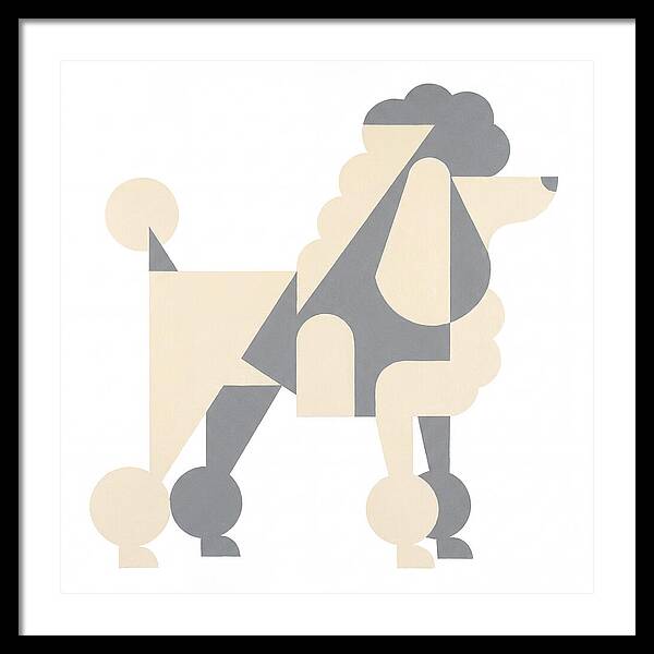 Poodle In Minimalist Style