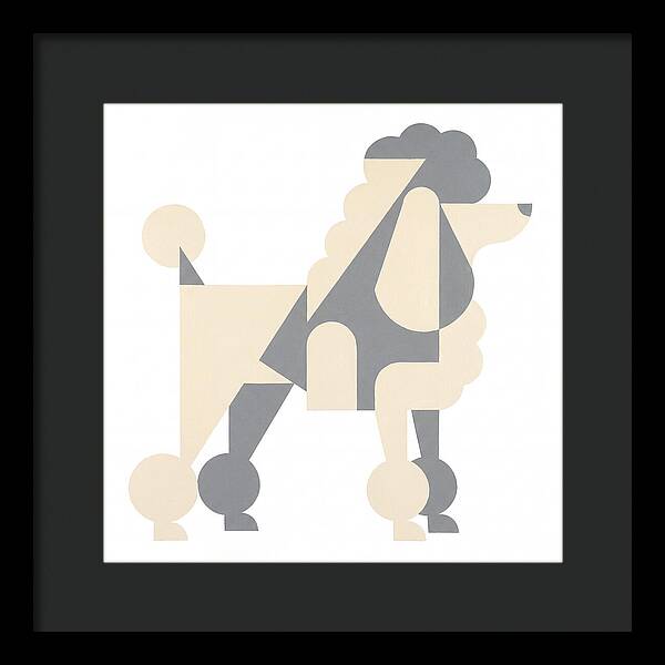 Poodle In Minimalist Style