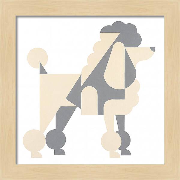 Poodle In Minimalist Style