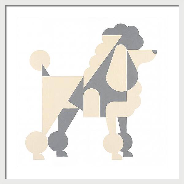 Poodle In Minimalist Style