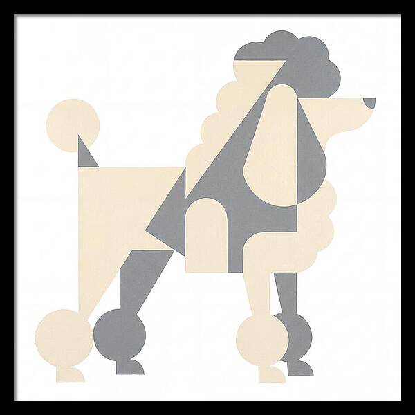 Poodle In Minimalist Style