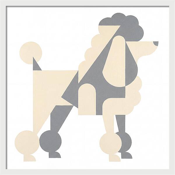 Poodle In Minimalist Style