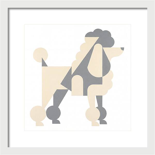 Poodle In Minimalist Style