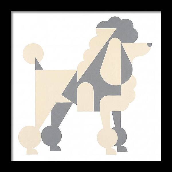 Poodle In Minimalist Style