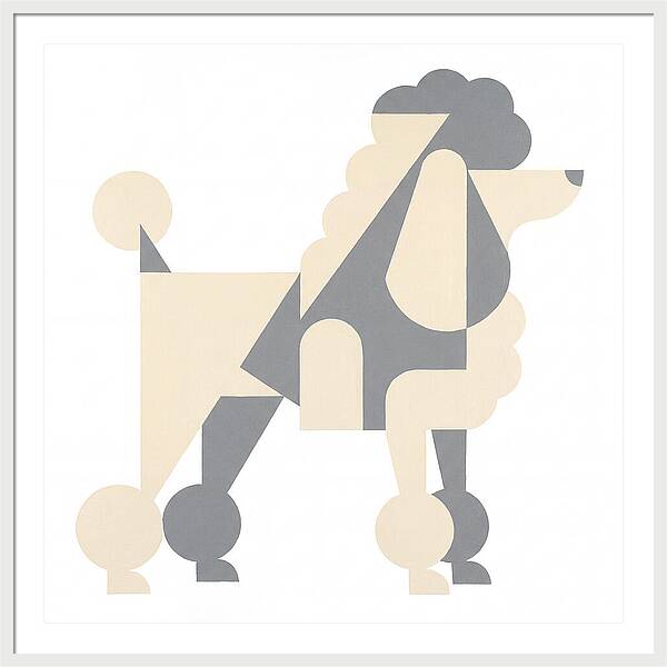 Poodle In Minimalist Style