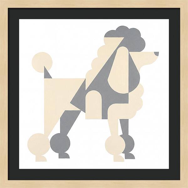 Poodle In Minimalist Style