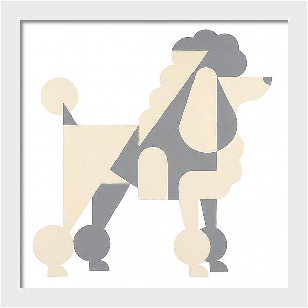 Poodle In Minimalist Style