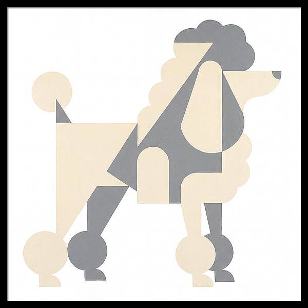 Poodle In Minimalist Style