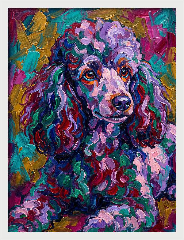 Poodle In Vibrant Colors