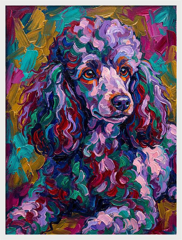 Poodle In Vibrant Colors