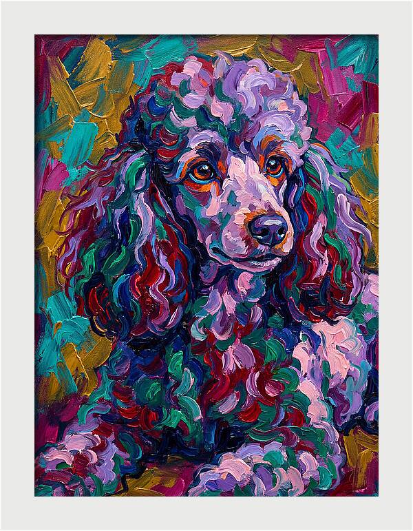 Poodle In Vibrant Colors