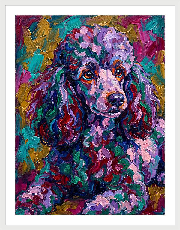Poodle In Vibrant Colors