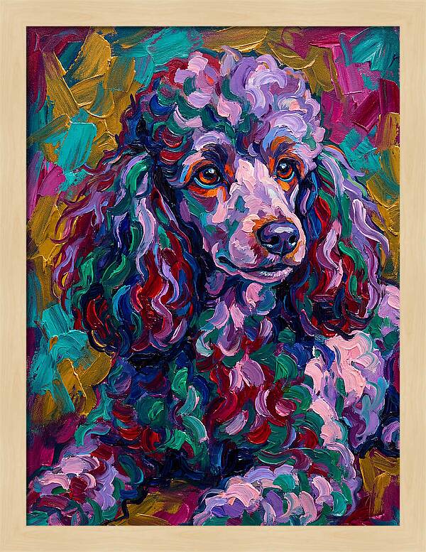 Poodle In Vibrant Colors