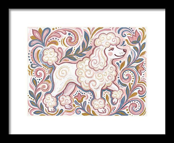 Poodle In Whimsical Floral