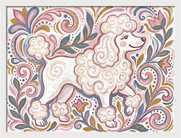 Poodle In Whimsical Floral