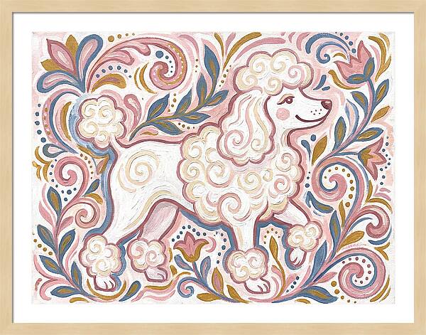 Poodle In Whimsical Floral