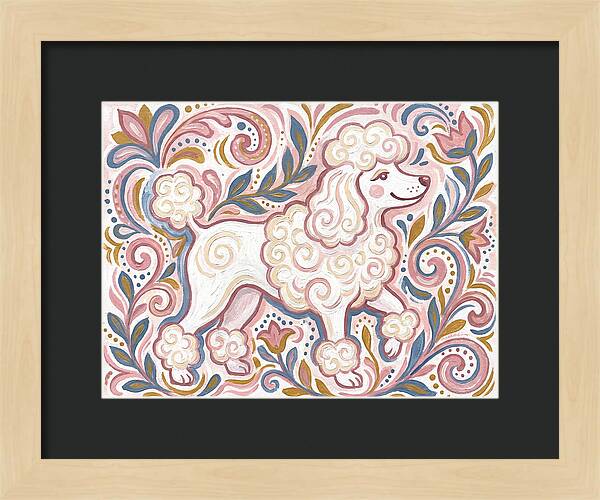 Poodle In Whimsical Floral