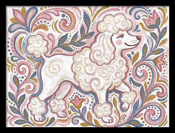 Poodle In Whimsical Floral
