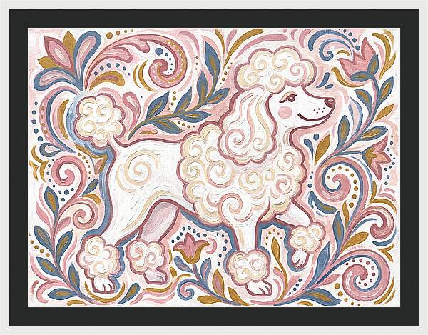 Poodle In Whimsical Floral