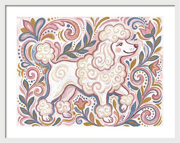 Poodle In Whimsical Floral