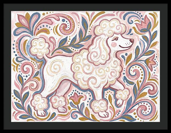 Poodle In Whimsical Floral