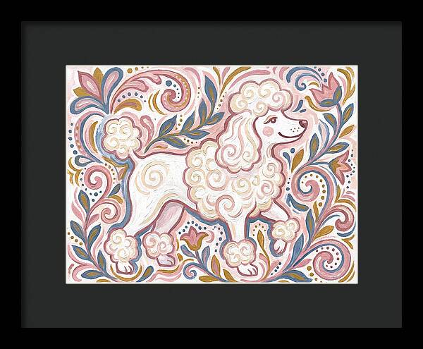 Poodle In Whimsical Floral