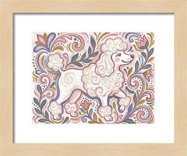 Poodle In Whimsical Floral