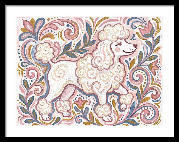 Poodle In Whimsical Floral