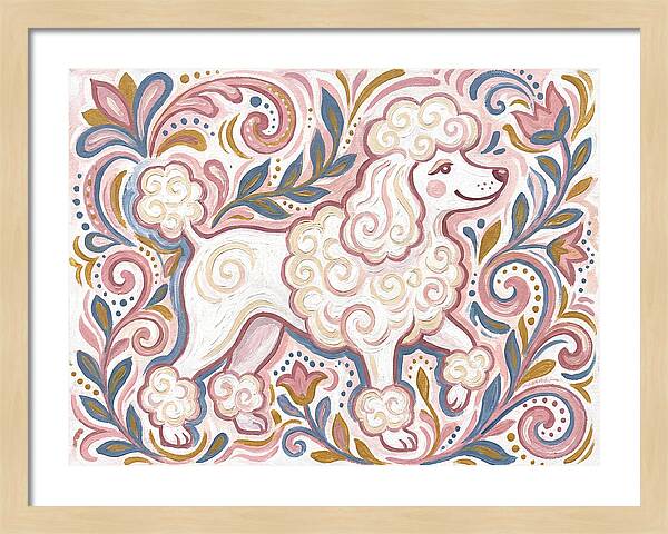 Poodle In Whimsical Floral