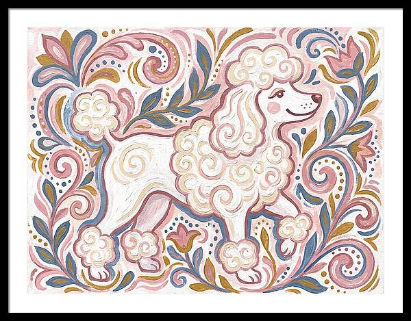 Poodle In Whimsical Floral