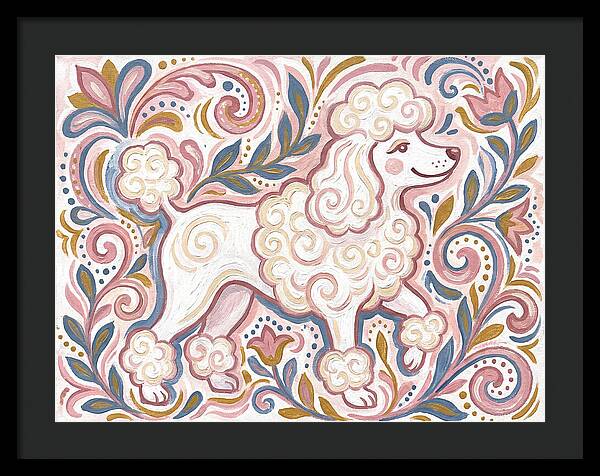 Poodle In Whimsical Floral