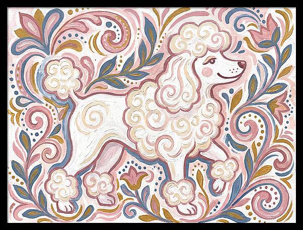 Poodle In Whimsical Floral