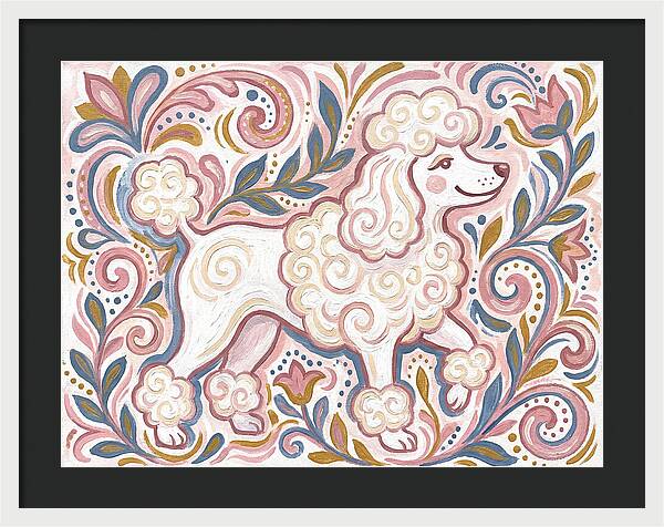 Poodle In Whimsical Floral