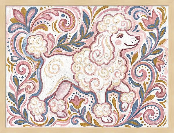 Poodle In Whimsical Floral