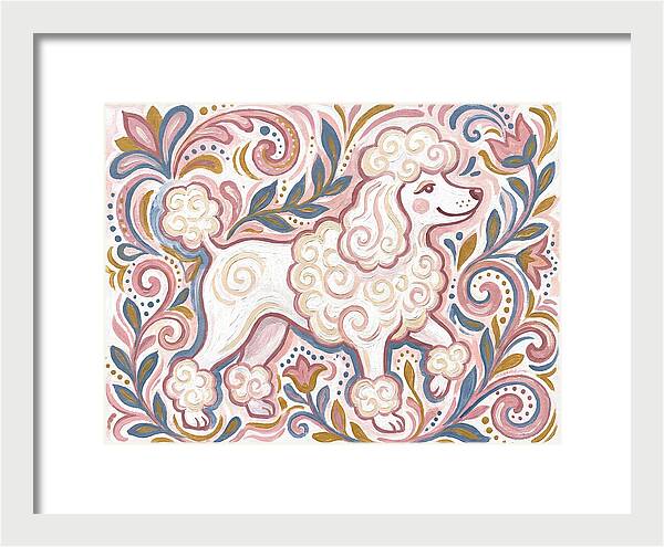 Poodle In Whimsical Floral