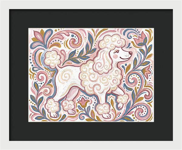 Poodle In Whimsical Floral