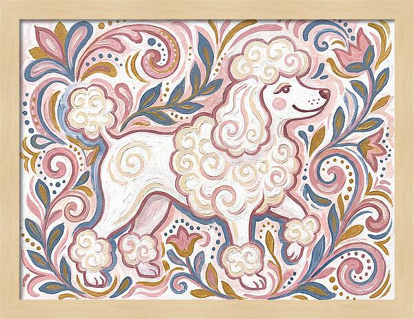 Poodle In Whimsical Floral