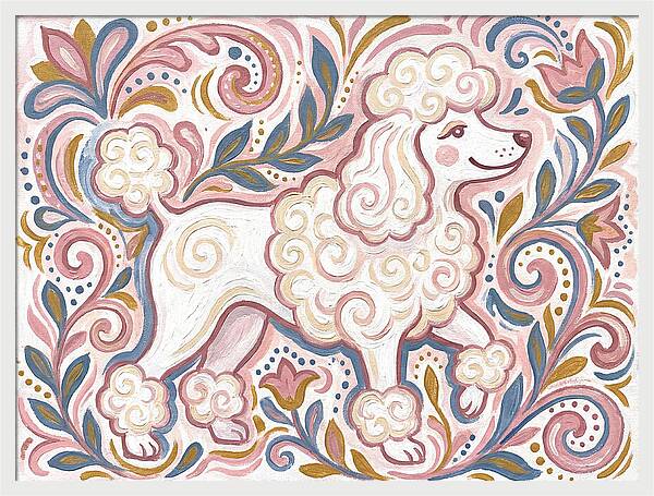 Poodle In Whimsical Floral