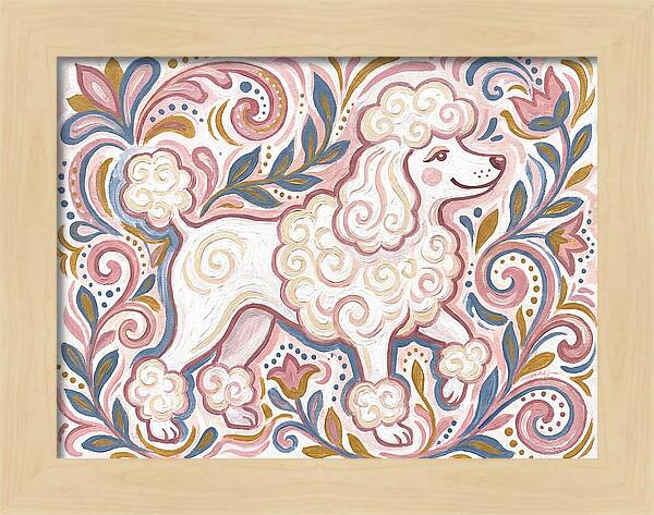 Poodle In Whimsical Floral