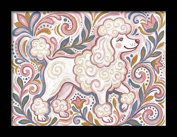 Poodle In Whimsical Floral