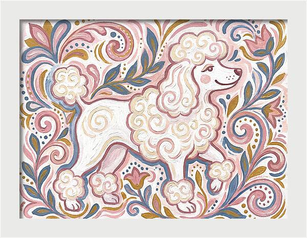 Poodle In Whimsical Floral