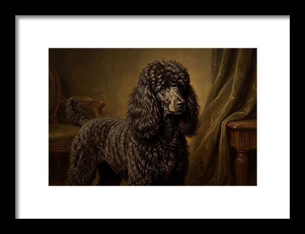 Poodle Portrait In Realism