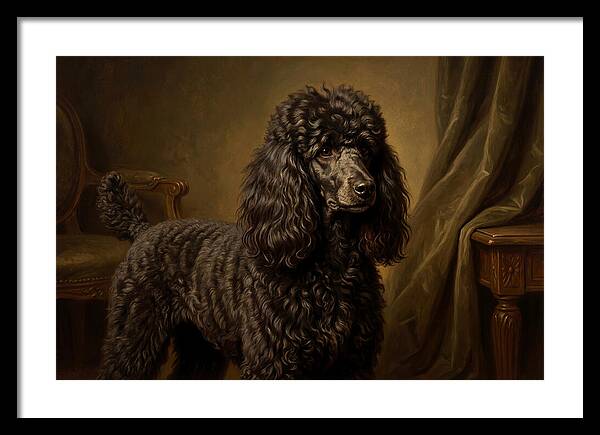 Poodle Portrait In Realism