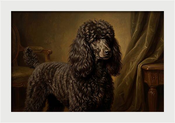 Poodle Portrait In Realism