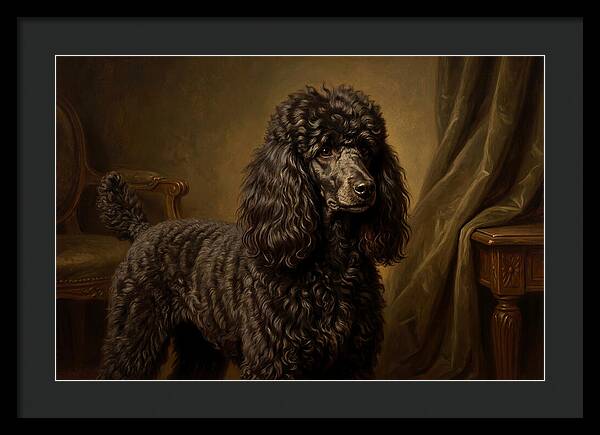 Poodle Portrait In Realism