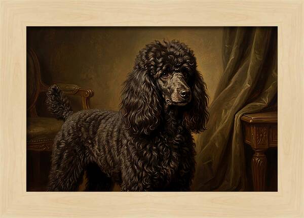 Poodle Portrait In Realism